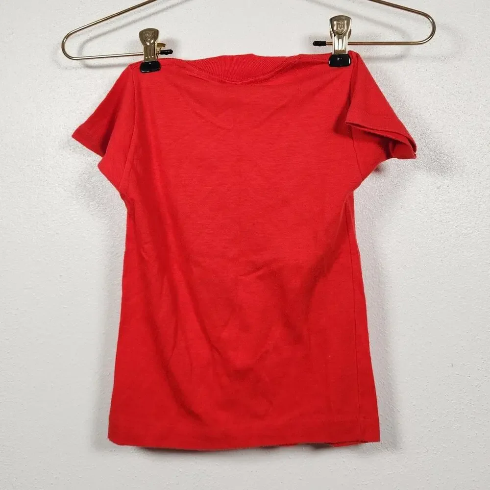 Vintage Youth Kids University of Wisconsin Bucky Badgers Single Stitch Shirt